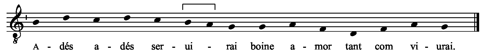 Refrain musical notation